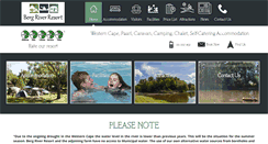 Desktop Screenshot of bergriverresort.co.za